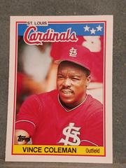 Vince Coleman #16 Baseball Cards 1988 Topps American Prices