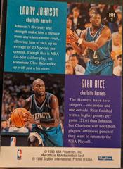 Card Back | Larry Johnson, Glen Rice Basketball Cards 1996 Hoops Head to Head