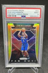 Zion Williamson [Gold Prizm] Basketball Cards 2019 Panini Prizm Far Out Prices