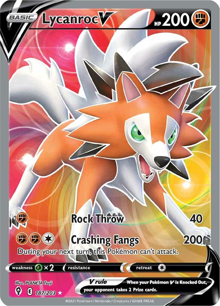 Lycanroc V #187 Pokemon Evolving Skies