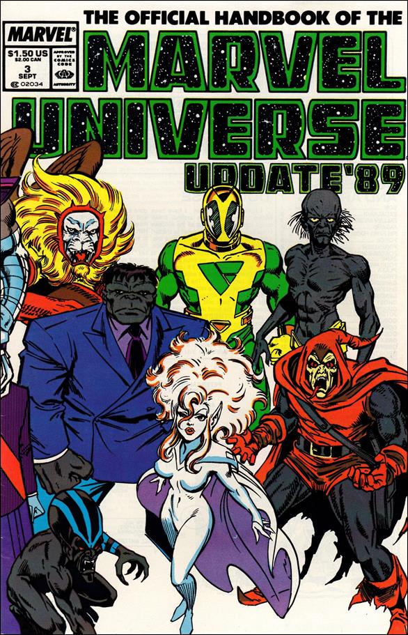 The Official Handbook of the Marvel Universe - Update 89 [Newsstand] #3 (1989) Comic Books Official Handbook of the Marvel Universe Update '89