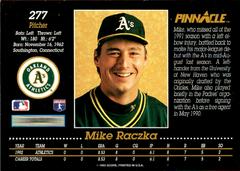 Back Of Card | mike raczka Baseball Cards 1993 Pinnacle
