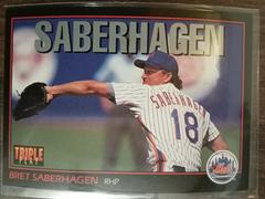 Bret Saberhagen #124 Baseball Cards 1993 Panini Donruss Triple Play Prices