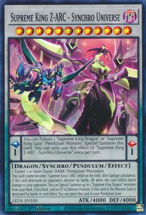 Supreme King Z-ARC - Synchro Universe LEDE-EN100 YuGiOh Legacy of Destruction