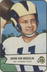 Norm Van Brocklin Football Cards 1954 Bowman Prices