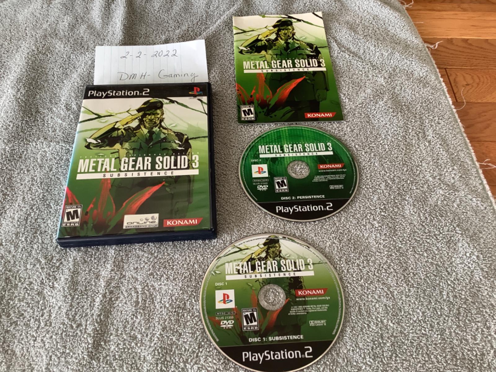 Metal Gear Solid 3 Subsistence Ps2 Coleção (3 Dvds) Patch | Brasil