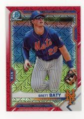 Brett Baty [Red Refractor Mega Box Mojo] #BCP-67 Baseball Cards 2021 Bowman Chrome Prospects Prices