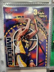 Reggie Miller [Triple Threat] #245 Basketball Cards 1995 Hoops Prices