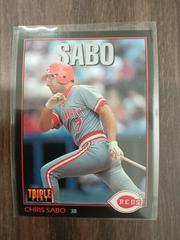 Chris Sabo #184 Baseball Cards 1993 Panini Donruss Triple Play Prices