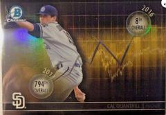 Cal Quantrill Baseball Cards 2016 Bowman Draft Dividends Prices