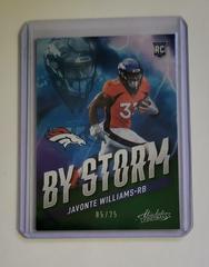 Javonte Williams [Green] #BST-15 Football Cards 2021 Panini Absolute By Storm Prices