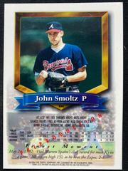 Back | John Smoltz Baseball Cards 1994 Finest Pre Production