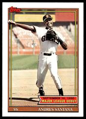 Andres Santana Baseball Cards 1991 Topps '90 M.L. Debut Prices