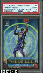 LeBron James [Lime Green] Basketball Cards 2019 Panini Donruss Optic T-Minus 3,2,1 Prices