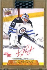 Connor Hellebuyck [Red Ink] #CS-CO Hockey Cards 2020 Upper Deck Clear Cut Canvas Signatures Prices