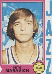 Pete Maravich #10 Basketball Cards 1974 Topps Prices