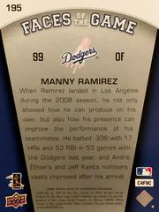 Rear | Manny Ramirez Baseball Cards 2009 SP Authentic