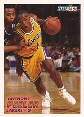 Anthony Peeler #99 Basketball Cards 1993 Fleer Prices