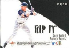 Rip It | Troy Glaus / Darin Erstad Baseball Cards 2001 Fleer Premium Grip & Rip It