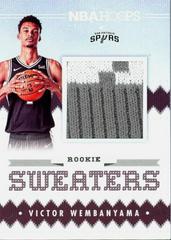 Victor Wembanyama #RSW-VWE Basketball Cards 2023 Panini Hoops Rookie Sweaters Prices