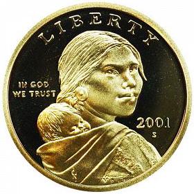 2001 S [PROOF] Coins Sacagawea Dollar