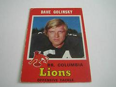 Dave Golinsky #39 Football Cards 1971 O Pee Chee CFL Prices