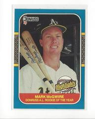 Mark McGwire Baseball Cards 1987 Donruss Highlights Prices