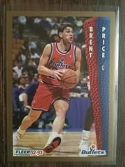 Brent Price #442 Basketball Cards 1992 Fleer Prices