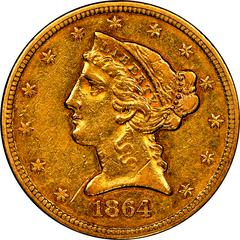 1864 Coins Liberty Head Half Eagle Prices