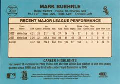 Rear | Mark Buehrle Baseball Cards 2002 Donruss Originals