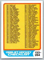 Checklist 133-264 #198 Hockey Cards 1986 O-Pee-Chee Prices