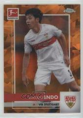 Wataru Endo [Orange] #94 Soccer Cards 2020 Topps Chrome Bundesliga Sapphire Prices