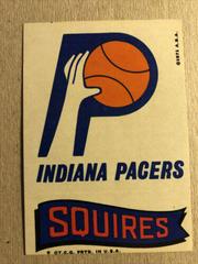 Indiana Pacers Squires Basketball Cards 1973 Topps Team Stickers Prices