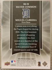 Card Back | Miguel Cabrera [Silver Comon] Baseball Cards 2009 Upper Deck Starquest
