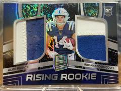 Alec Pierce [Neon Splatter] #RRM-API Football Cards 2022 Panini Spectra Rising Rookie Materials Prices