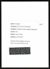 Justin Fields [Signature] Football Cards 2021 Panini Chronicles Prestige Rookies Update Prices