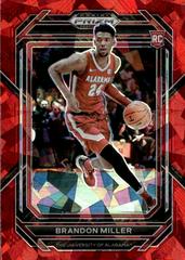 Brandon Miller [Red Ice] #63 Basketball Cards 2023 Panini Prizm Draft Picks Prices