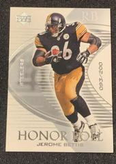Jerome Bettis [Silver] Football Cards 2003 Upper Deck Honor Roll Prices