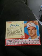 1962 Post Cereal Baseball #124 Joey Jay (Red Lines | Joey Jay [Hand Cut Red Lines] Baseball Cards 1962 Post Cereal