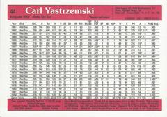 Backside | Carl Yastrzemski Baseball Cards 1983 Donruss Action All Stars