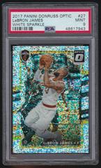 LeBron James [White Sparkle] Basketball Cards 2017 Panini Donruss Optic Prices
