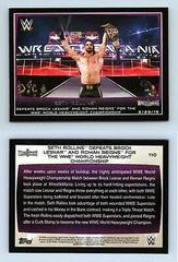 Seth Rollins Wrestling Cards 2015 Topps WWE Road to Wrestlemania Prices