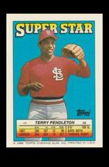 Terry Pendleton #7 Baseball Cards 1988 Topps Stickercard Prices