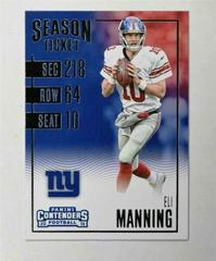 Eli Manning #4 Football Cards 2016 Panini Contenders Prices