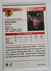Backside | Steve Porpst [Action] Hockey Cards 2003 ITG Toronto Star