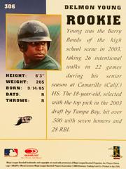 Rear | Delmon Young Baseball Cards 2003 Donruss Champions