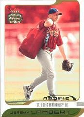 Jeremy Lambert Baseball Cards 2002 Fleer Focus JE Prices