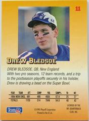 Back Of Card | Drew Bledsoe [Mini] Football Cards 1995 Playoff Prime