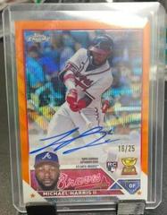 Michael Harris II [Orange Wave] #RA-MH Baseball Cards 2023 Topps Chrome Rookie Autographs Prices