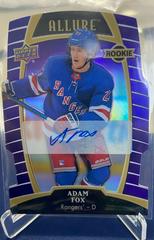 Adam Fox [Purple Diamond Autograph] Hockey Cards 2019 Upper Deck Allure Prices